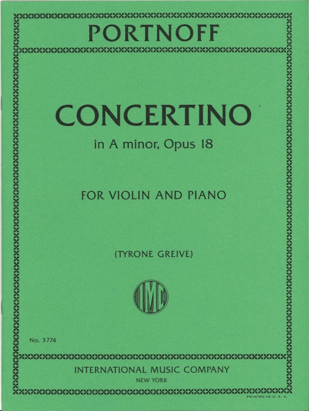 Portnoff, Concertino op. 18 in a (IMC)