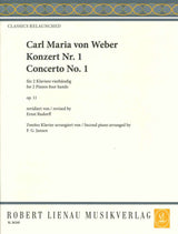Weber, Concerto No. 1 (Parts; 2Pianos) (Lienau)