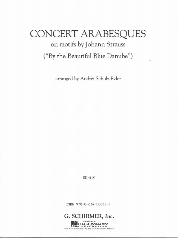 Strauss,J./S.-Evler, Arabesques 'Donau' (G.Schirmer)