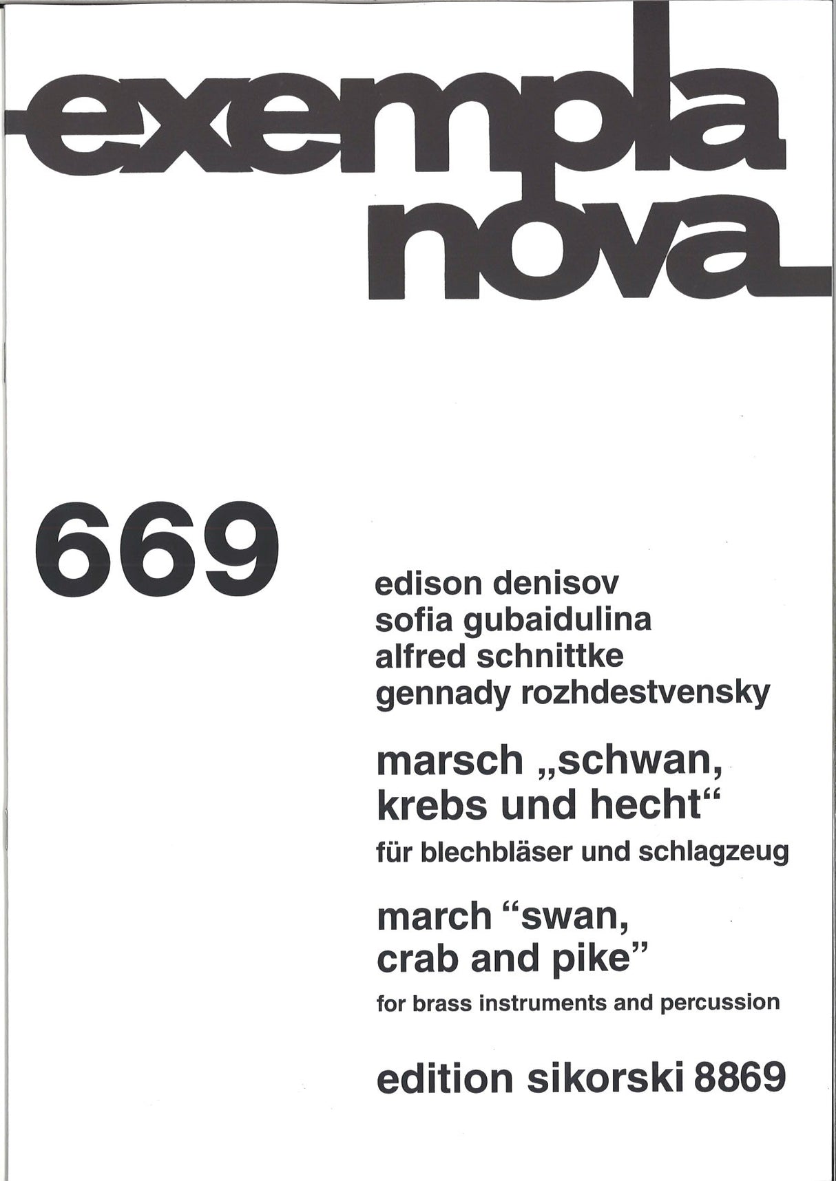 Denisov et al., Marsch 'Schwan, Krebs... (Sikorski)