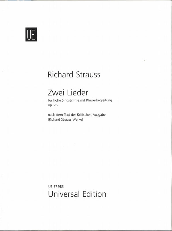 Strauss,R., 2 Lieder op. 26 [G/E] (H) (Universal)