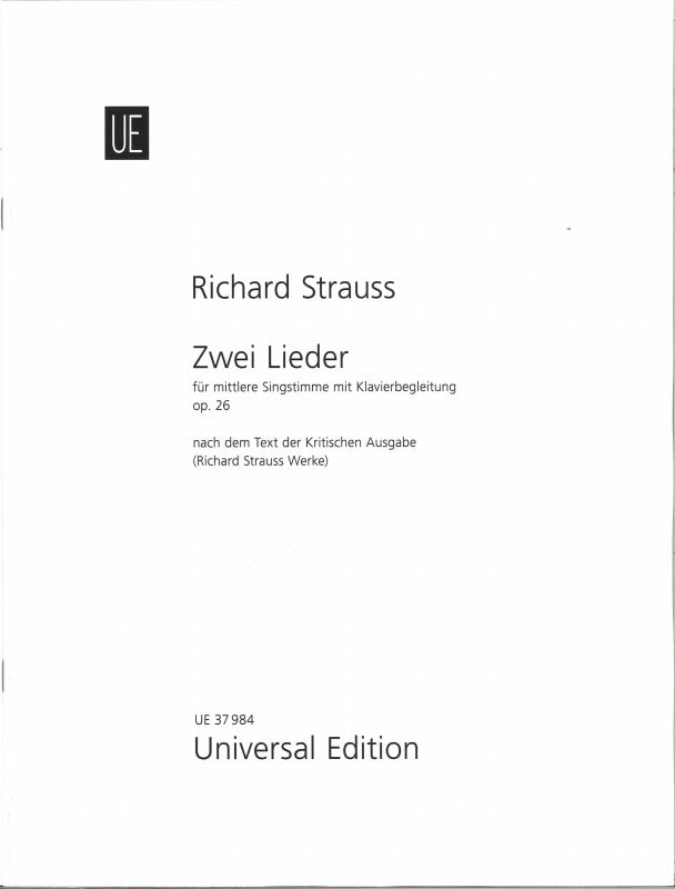 Strauss,R., 2 Lieder op. 26 [G/E] (M) (Universal)