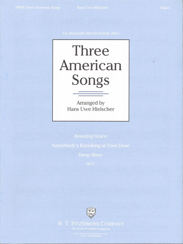 Hielscher, 3 American Songs op. 51 (FitzSimons/Fred Bock)