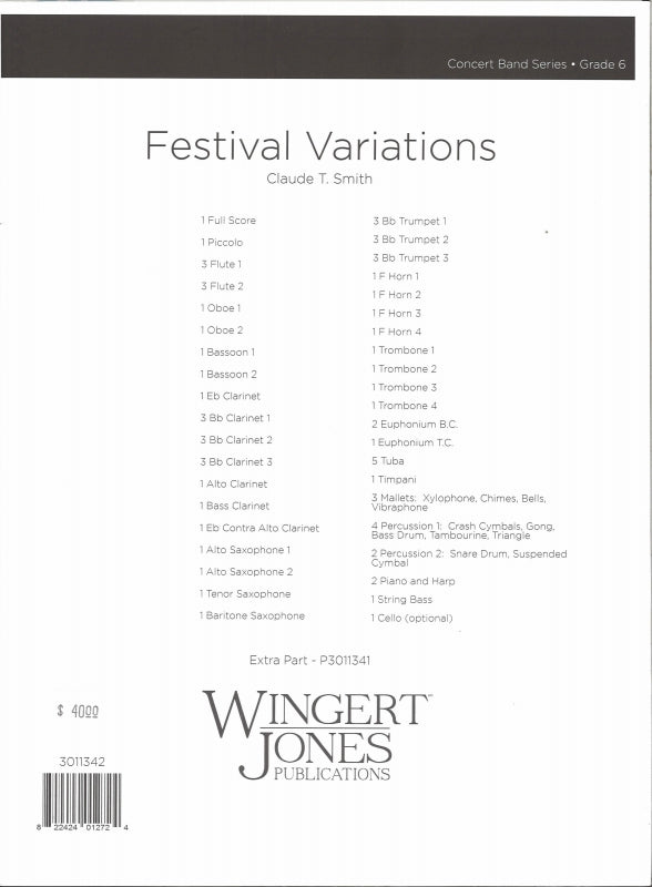 Smith, Festival Variations: Full Score (Wingert-Jones)