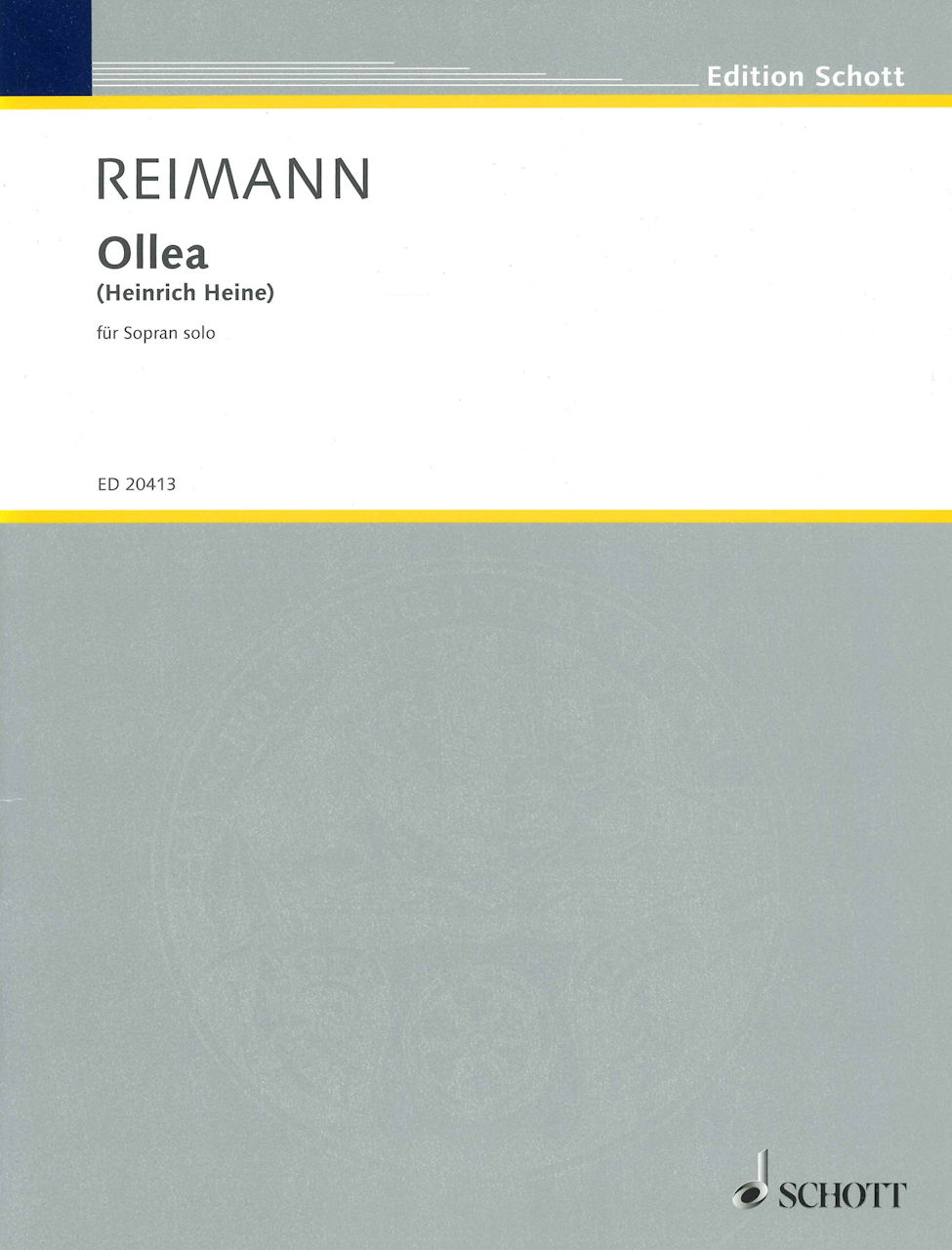 Reimann, Ollea. 4 Gedichte von Heine (Schott)