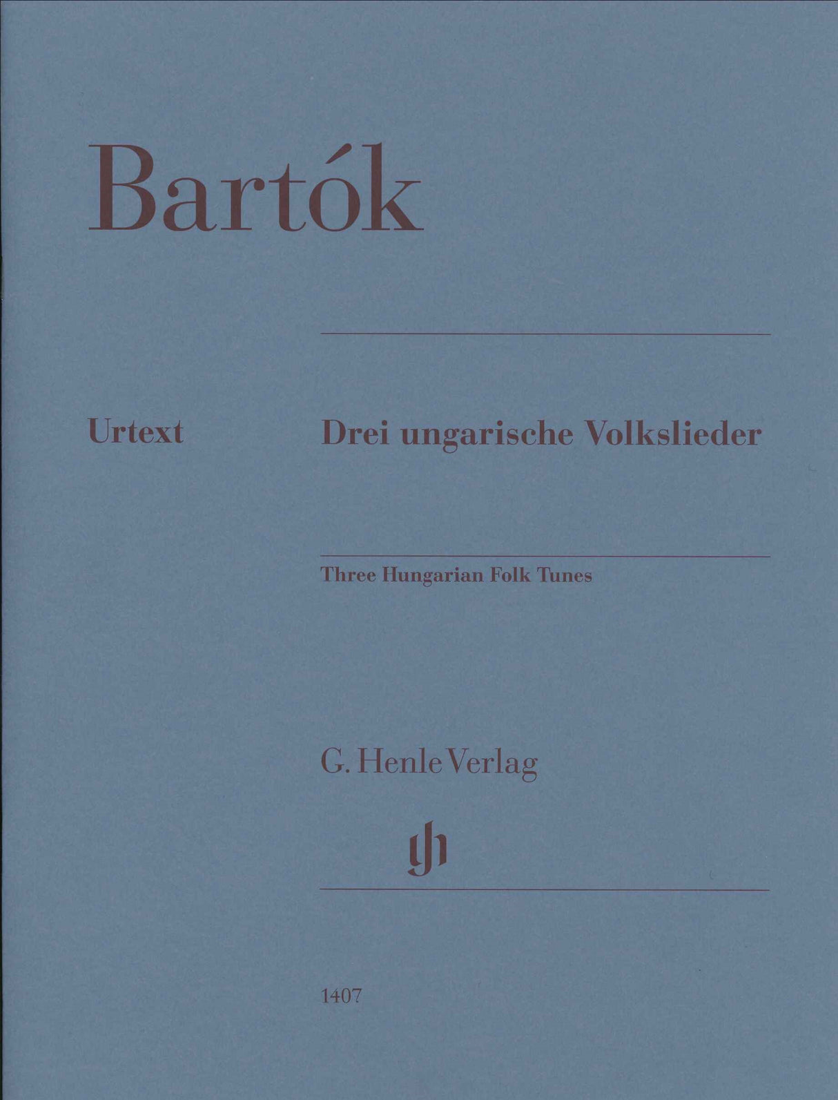 Bartok, 3 Hungarian Folk Tunes BB 80b (Henle)
