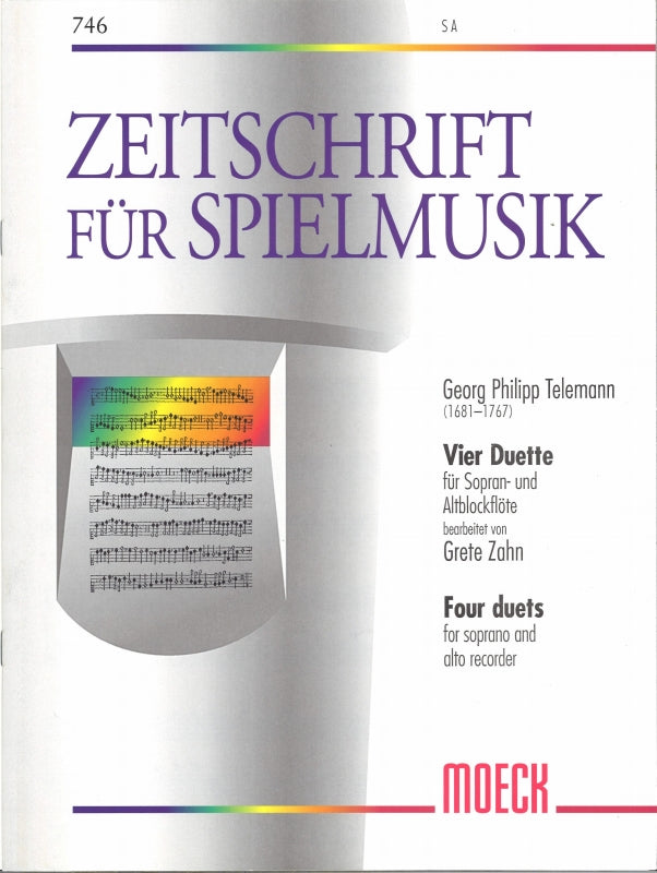 Telemann, 4 Duette (SA Rec) (Moeck)