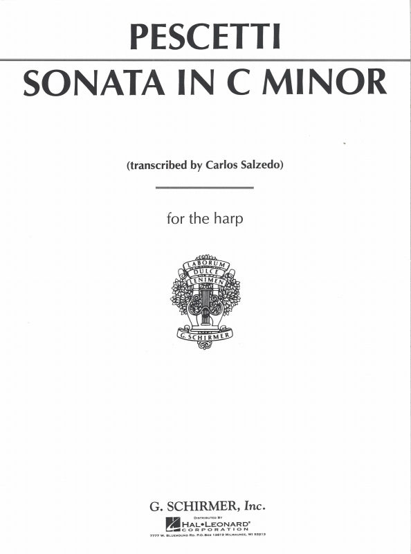 Pescetti, Sonata in c (Salzedo) (G.Schirmer)