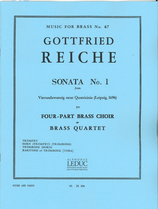 Reiche, Sonata No. 1 (Quartet) (Robert King/Leduc)