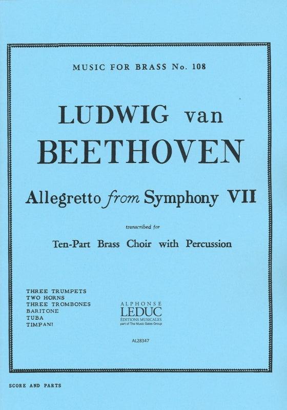 Beethoven, Symphony No. 7, Allegretto (Robert King/Leduc)