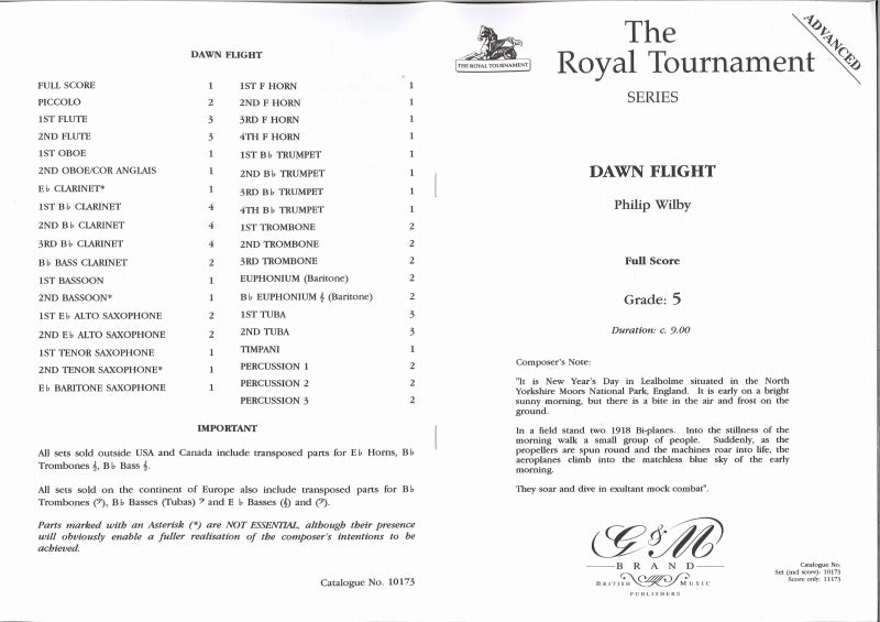 Wilby, Dawn Flight (G & M Brand)