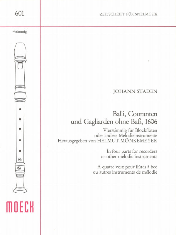 Staden, Balli, Couranten und Gagliarden (Moeck)