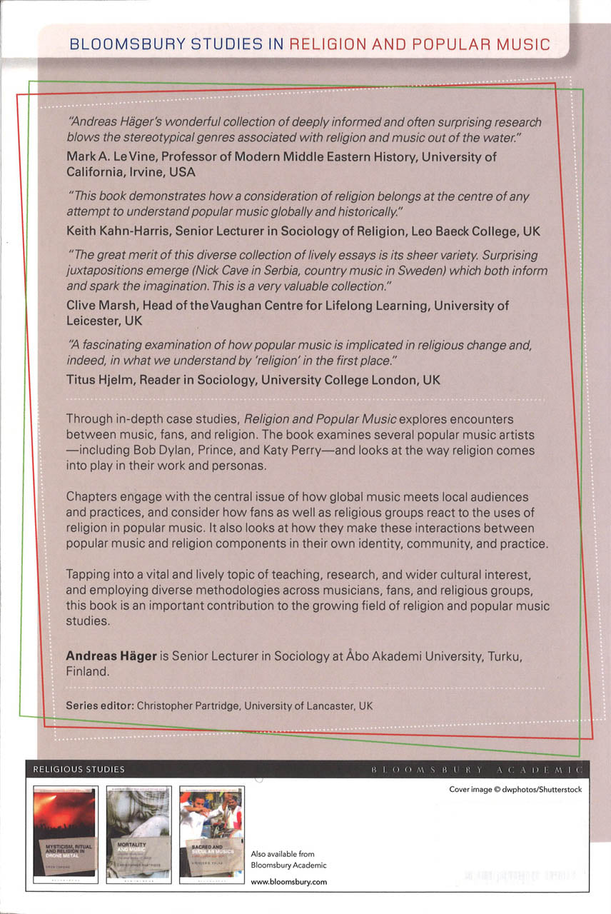Hager, Religion and Popular Music (pbk) (Bloomsbury Academic)