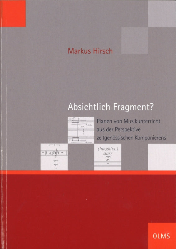 Hirsch, Absichtlich Fragment?: Planen vo (Olms)