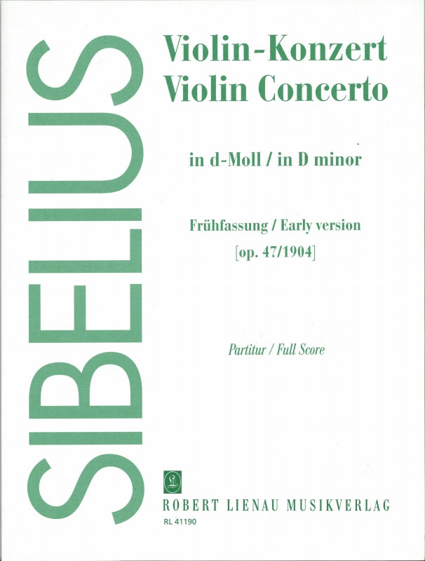 Sibelius, Concerto in d (ver. 1904) (Lienau)