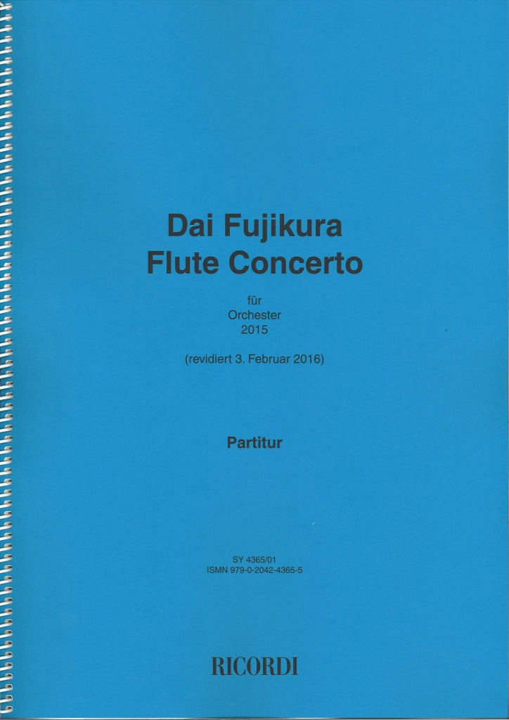Fujikura, Concerto for Flute and Orch (Ricordi)