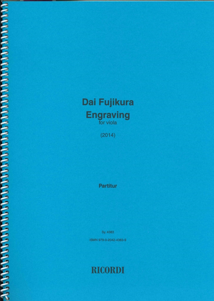 Fujikura, Engraving, for Viola (2014) (Ricordi)