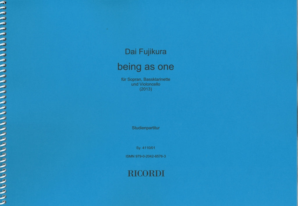 Fujikura, Being as One (Score) (Ricordi)