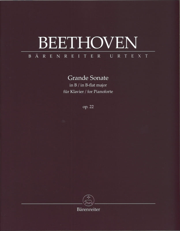 Beethoven, Sonata No.11 op. 22 (Del Mar) (Barenreiter)