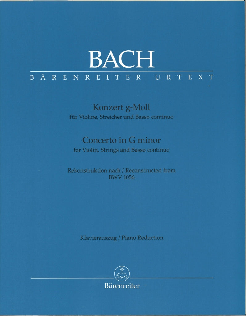 Bach, Concerto in g, after BWV 1056 (Barenreiter)