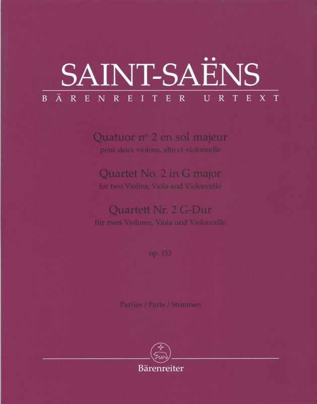 Saint-Saens, String Quartet op. 153 (Barenreiter)