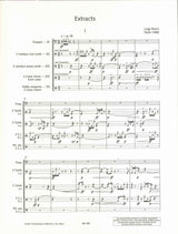 Nono, Extracts, for Percussion Ensemble (Schott)