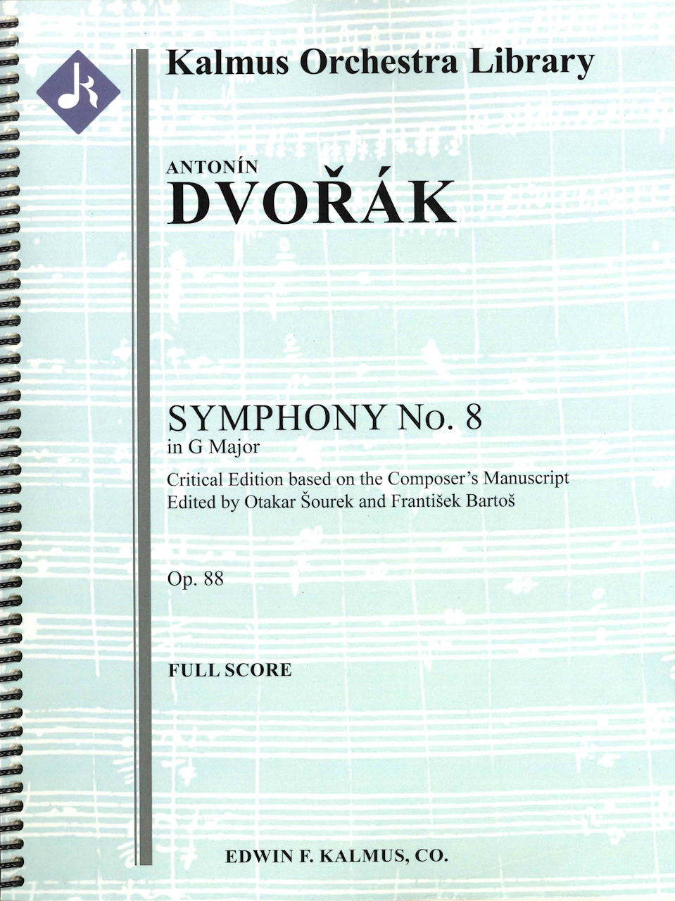 Dvorak, Sym 8 (Bartos): Full Score (E.F.Kalmus)