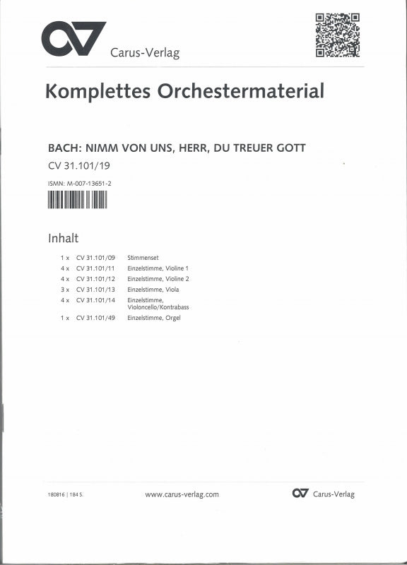 Bach,J.S., Kantate BWV 101 (Carus)