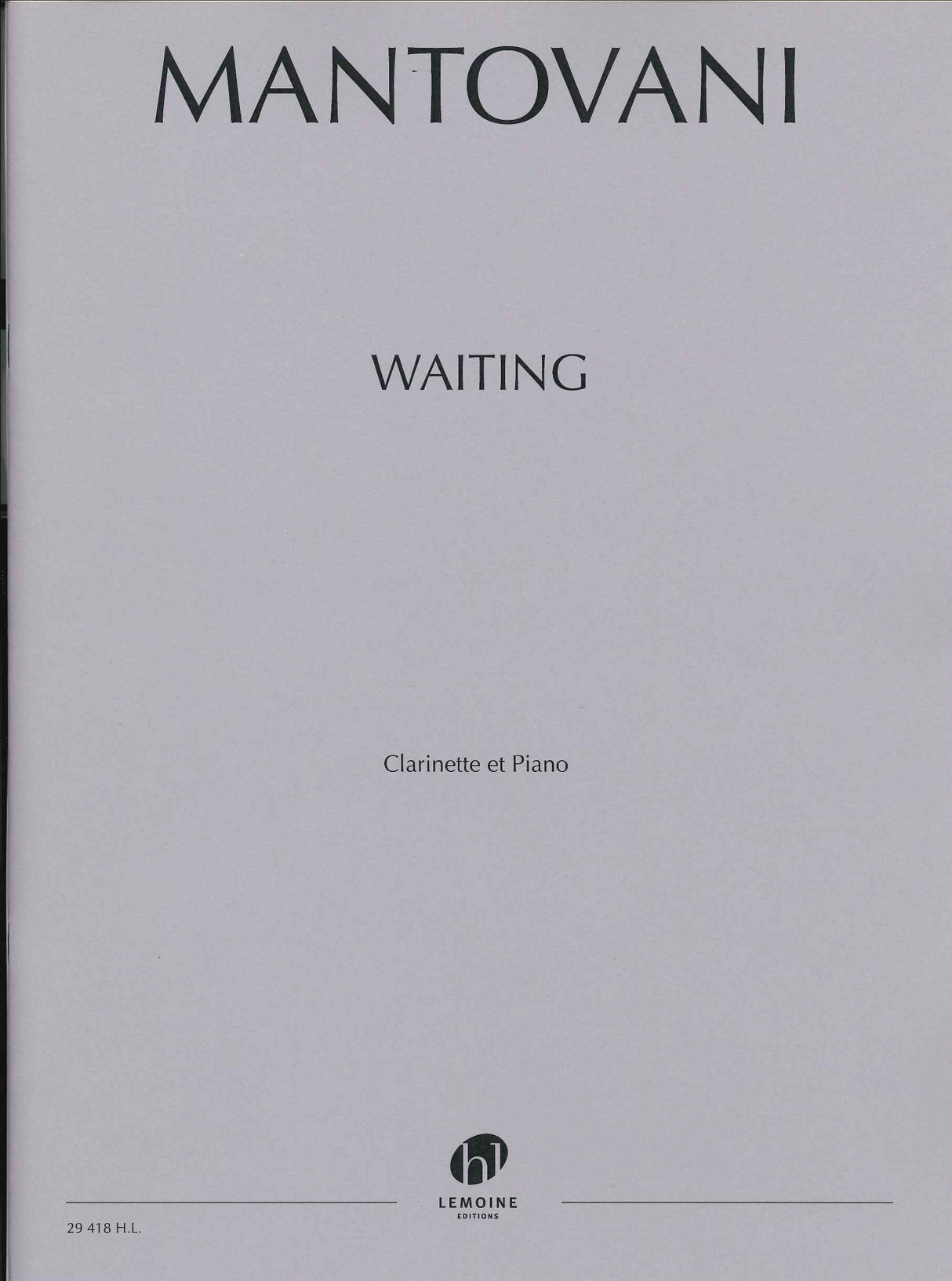 Mantovani, Waiting (BbCl,Pf) (Lemoine)