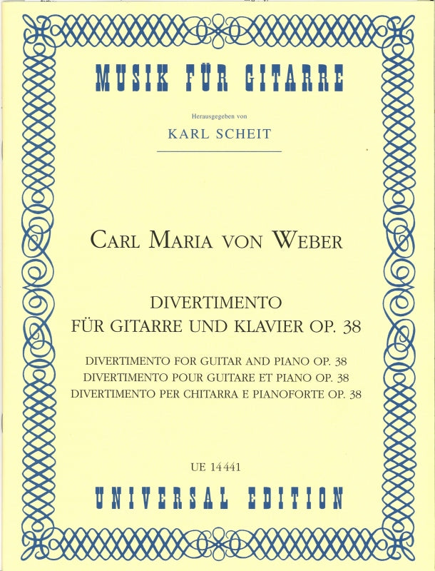 Weber, Divertimento op. 38 (Guit,Pf) (Universal)
