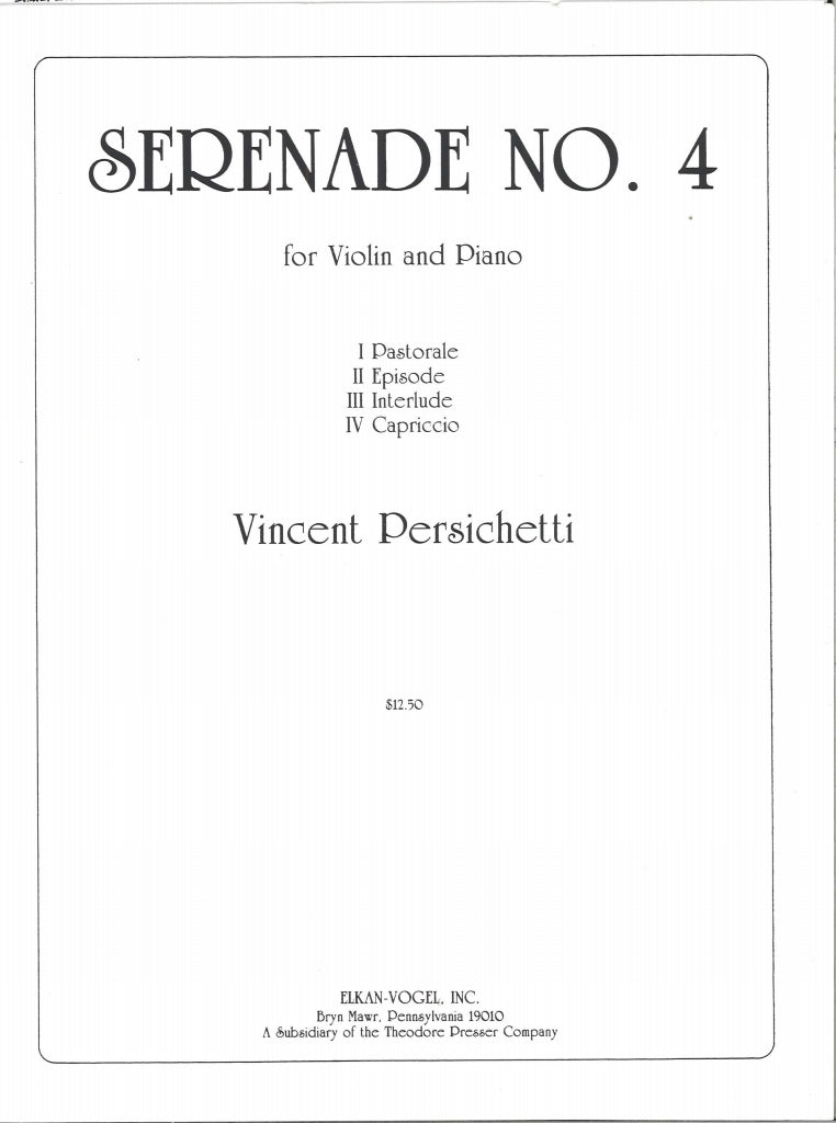 Persichetti, Serenade No. 4, op. 28 (Elkan-Vogel)