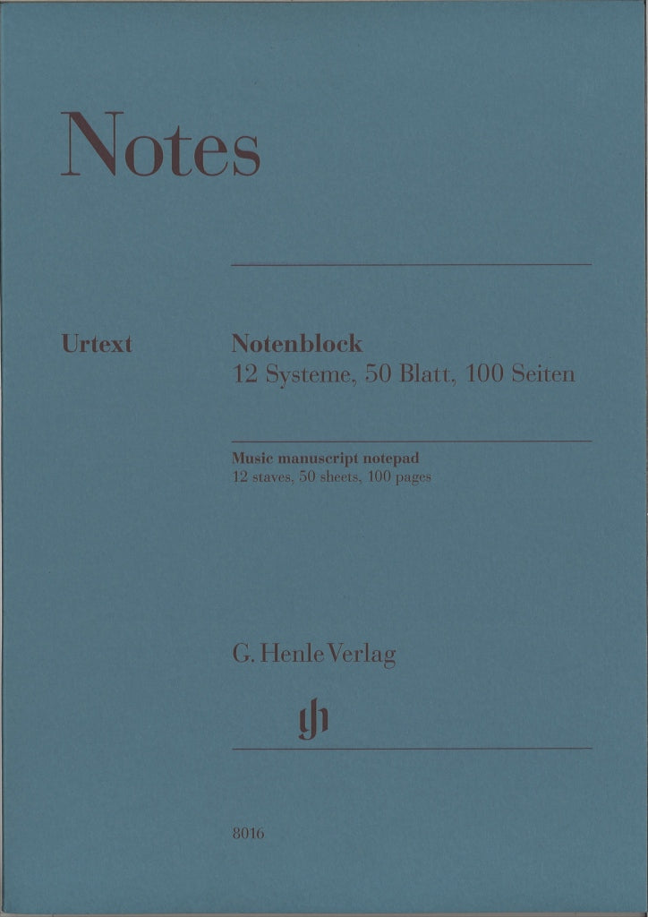 Notes: Music manuscript notepad (Henle)