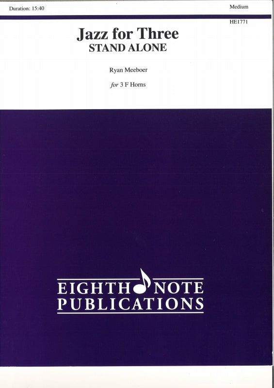 Meeboer, Jazz for Three (Stan Alone) (Eighth Note Publications)