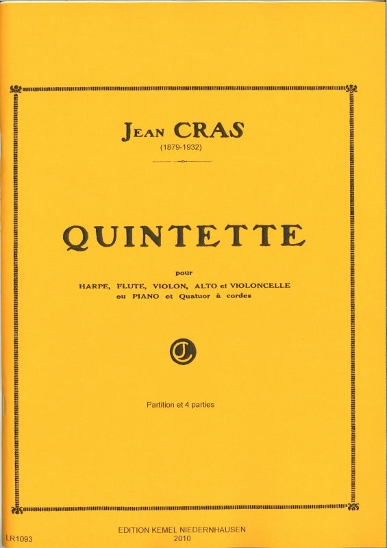 Cras, Quintette (Fl,Vn,Va,Vc,Hrp) (Kemel)