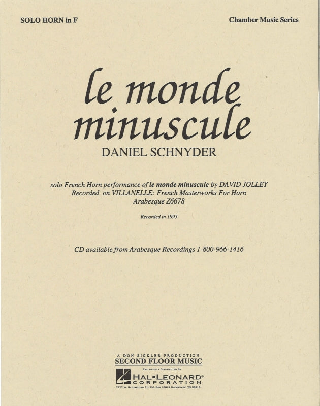 Schnyder, Le monde miniscule (Second Floor Music)