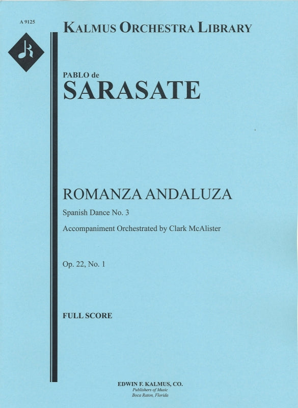 Sarasate, Romanza andaluza (Full Score) (E.F.Kalmus)