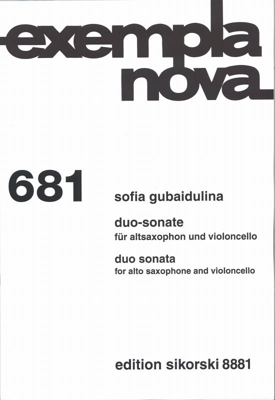 Gubaidulina, Duo-Sonate (ASax,Vc) (Sikorski)