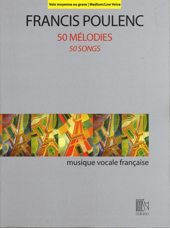 Poulenc, 50 Melodies (M/L) (Durand)