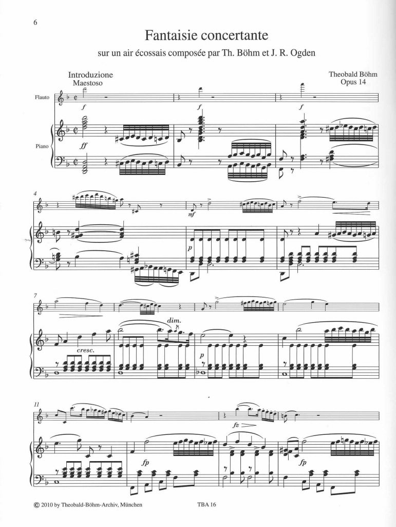 Bohm, Fantaisie concertante op. 14 (Theobald-Bohm-Archiv)