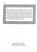 Giuliani, Guitar Solos op. 103 to 110 (Tecla Editions)