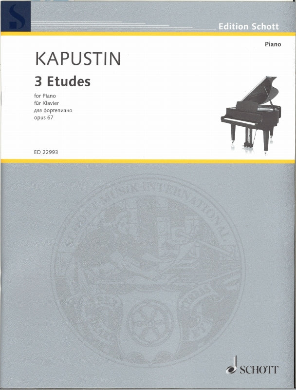 Kapustin, 3 Etudes op. 67 (1992) (Schott)