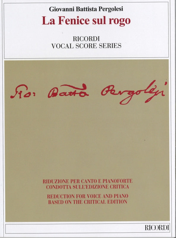 Pergolesi, Fenice sul rogo [I] (Ricordi)