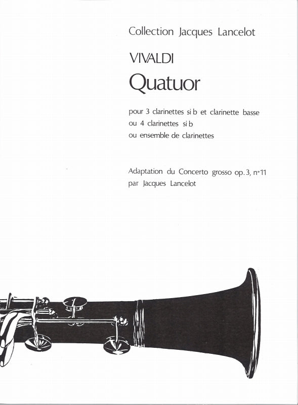 Vivaldi, Quatuor (Con. op. 3/11)3Cl,BsCl (Transatlantiques)