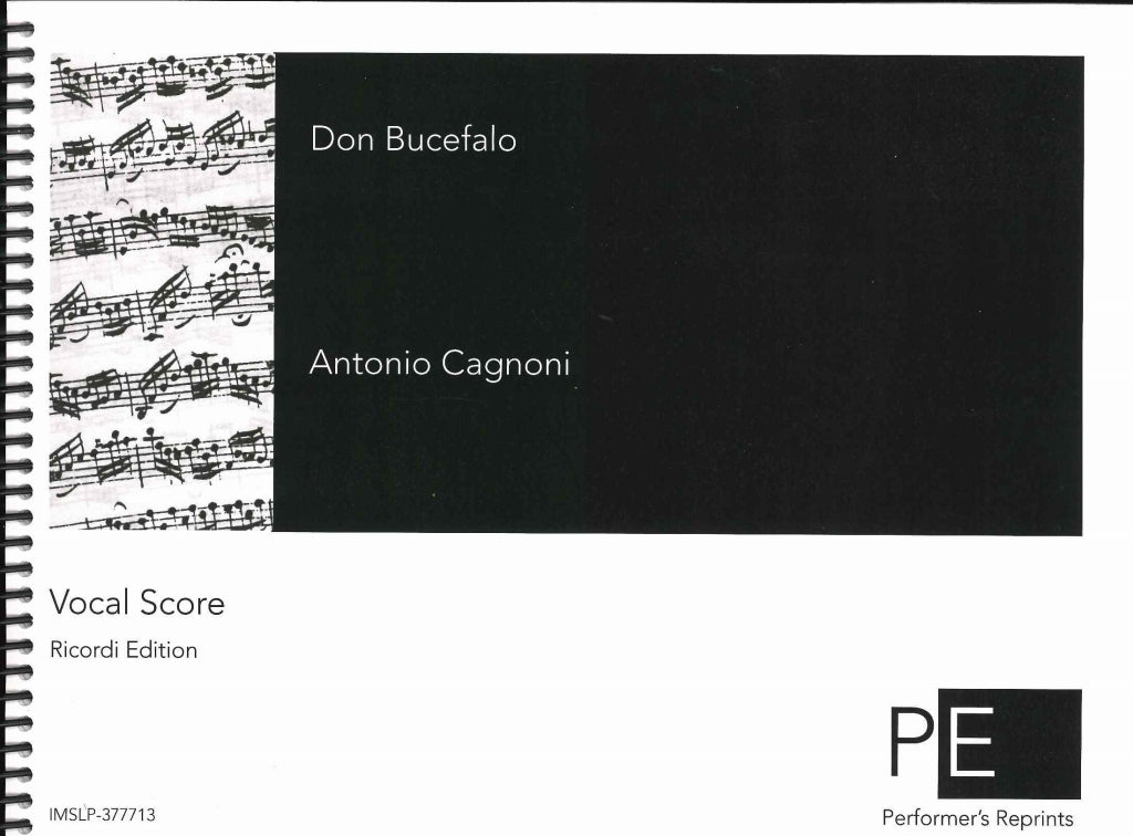 Cagnoni, Don Bucefalo (Performer's Edition (Indianapolis))