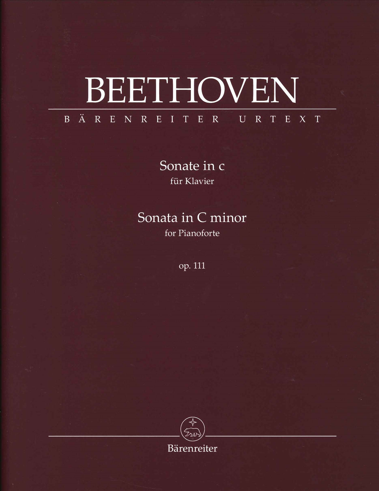 Beethoven, Sonata No.32 op. 111 (Del Mar (Barenreiter)
