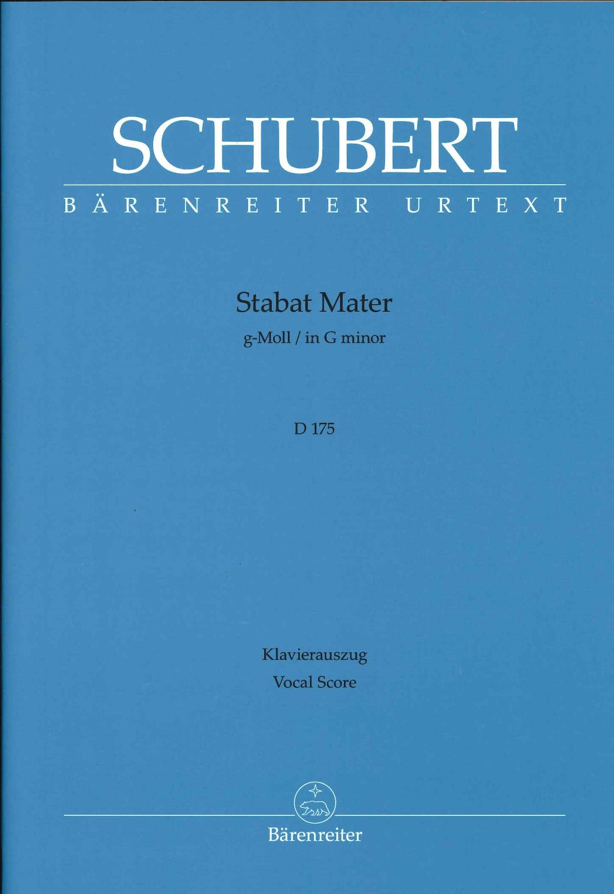 Schubert, Stabat mater D 175 [L] (Barenreiter)