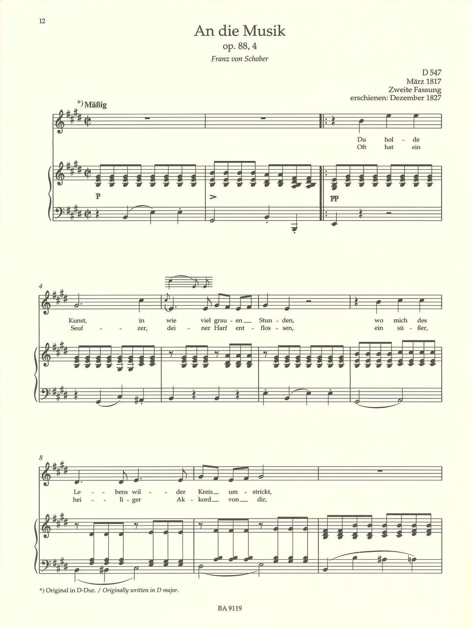 Schubert, Taste of Schubert (H) (Barenreiter)