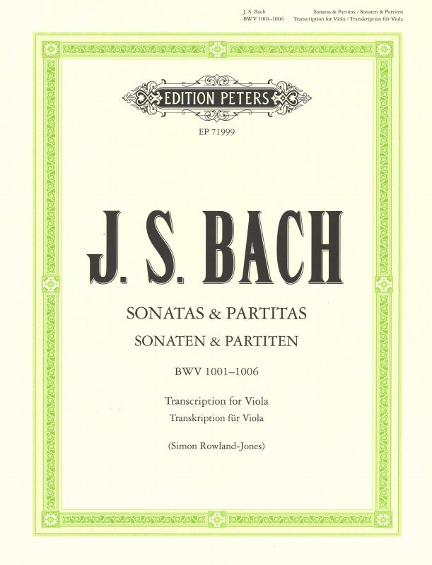 Bach, Sonatas & Partitas (Rowland-Jones) (Peters)