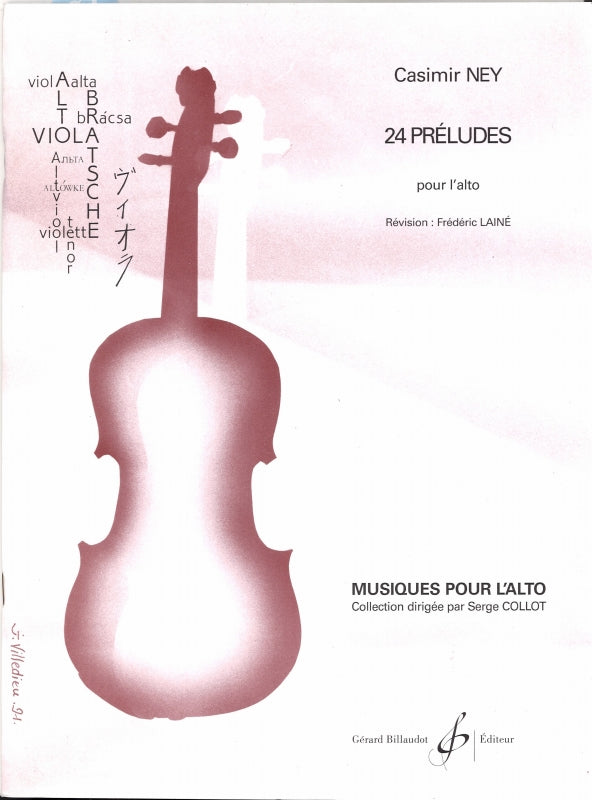 Ney, 24 Preludes (Va Solo) (Billaudot)