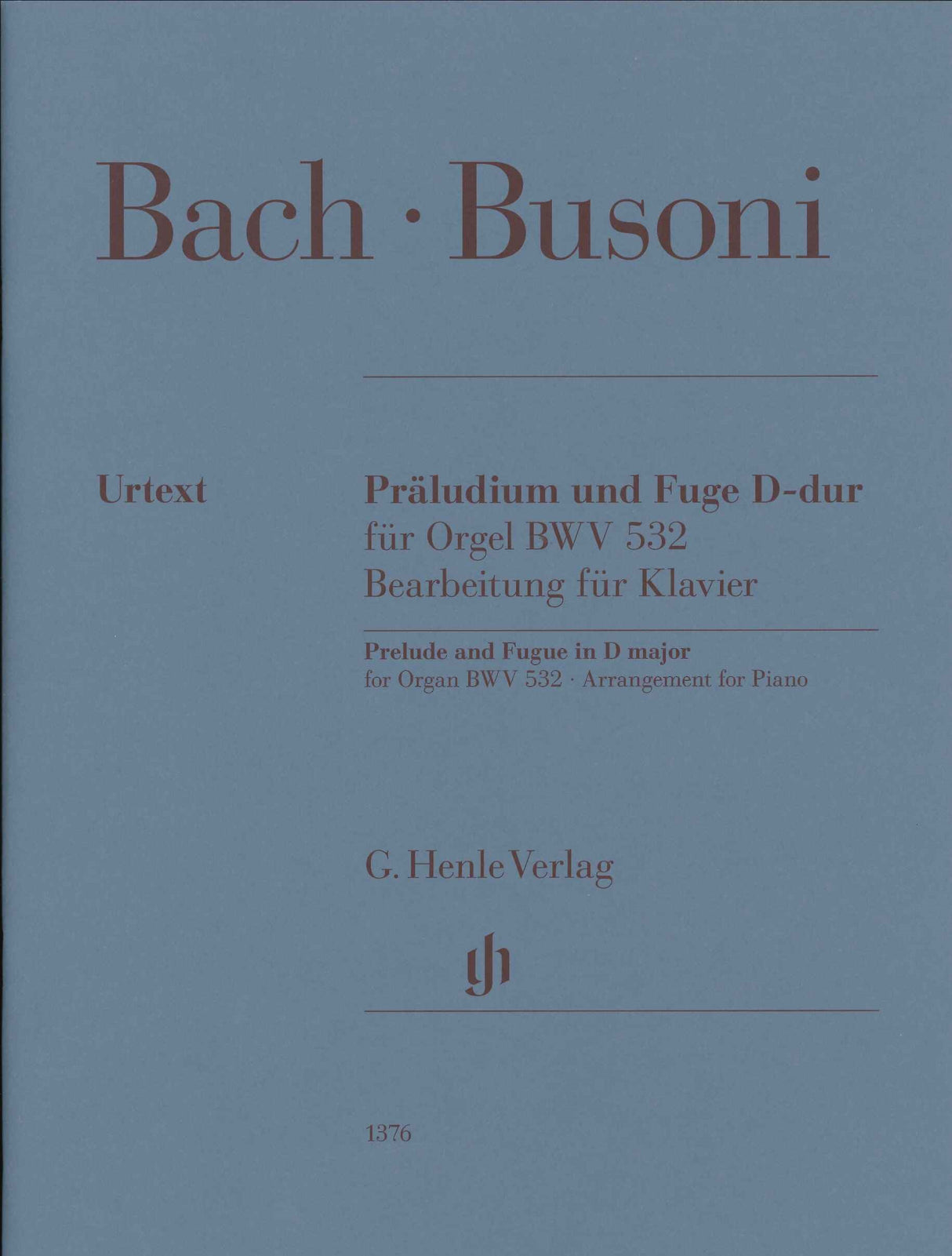 Bach/Busoni, Prelude & Fugue BWV 532 (Henle)